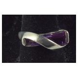 Size 7, Modernistic Amethyst Ring,