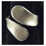 Size 8.5, Brushed Silver Ring, Sterling Silver, 6