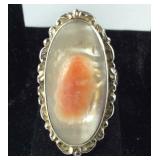 Size 3.75,  Stone Ring, Sterling