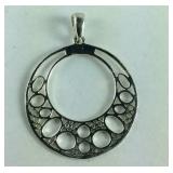 Open Silverwork Pendant, Sterling Silver, 2.1