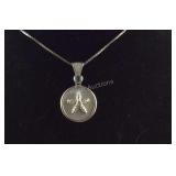 Size 18", Genuine Diamond, Blue Topaz & MOP