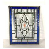 Leaded glass sun catcher panel, 16x20, couple of