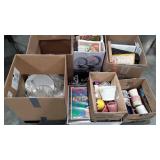 Skid lot, ephemera,  glassware, books, records,