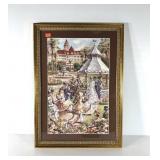 Wedding at the Gazebo print, framed and matted,