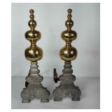 Andiron set. Stand 19" tall.