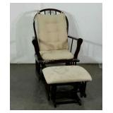 Glider rocker with ottoman.  Needs cleaning or