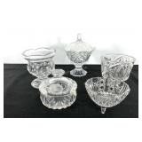 Crystal vases, bowls and candy dishes, includes