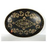 Large painted serving tray, 25x18