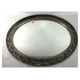 Syroco poly framed oval mirror, 34x29