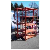 2 Metal shop Storage shelves, orange color,