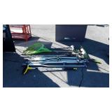 Tool Lot, includes leaf rake, water