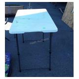 Lifetime Poly 4ft Folding Table, dirty but good