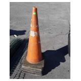 5 Orange Highway Safety Cones, used condition