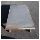 Metal Warehouse Platform Cart 32x66", one end