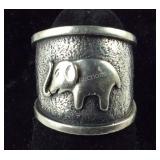 Size 6 Sterling silver elephant ring
