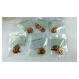 Six pairs of Washington Redskin earrings