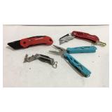Box cutters and pliers