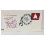 Hail to the redskins stamped envelope