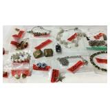 Costume jewelry, necklaces, earrings, brooch, etc