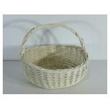 Large wicker basket, with stationary handle. 17"