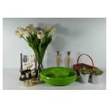 Home decor, includes chip and dip bowls by over