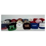 Hat lot, mostly advertising, all adjustable, most