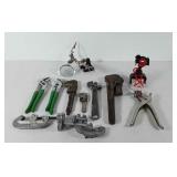 Tools, includes clamps, leather punch, helping