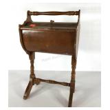 Sewing box stand, shows age wear, 12x21x9
