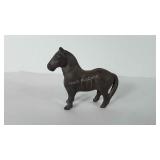 Cast iron horse coin bank, 4" L x 4" H
