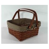 Longaberger basket with pie shelf and liner