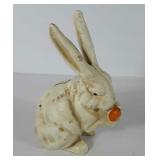 Cast iron rabbit coin bank, 7 1/2" H