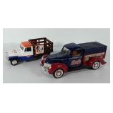 Advertising, model car coin banks, includes