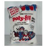 20oz. Poly-fill bag, almost full.