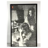 Pen drawing, framed 26x42, seller code E7