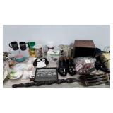 Decor group, really big wooden fork, eight track