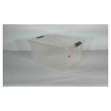 20x11x12 inch clear storage tote with lid.