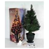 Fiber optic tree with box. 3 feet tall. Works.