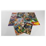 Comic books, ten DC titles including Batman and