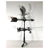 Aluminum weathervane with eagle topper, stands
