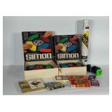 Game lot: Simon, Tetris Bop-it, playing cards,