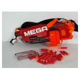 Mega Mastodon Nerf gun with shoulder strap. Comes