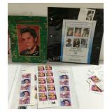Elvis and Patsy Cline stamps used and unused face