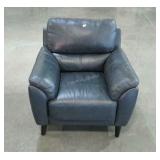 Abbyson leather chair, navy blue. Seller code