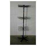 Retail display rack, adjustable legs for