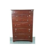 Dresser, laminate, cherry wood-look, 55" tall,