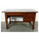 Desk with three drawers including one for