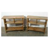 Two pine stands. 30"×12"×24", each.