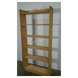 Pine open-back bookcase. 33"×11"×71".