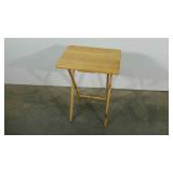 Single folding TV tray.