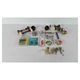 Mixed lot, includes door hardware and fishing